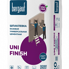 Bergauf Uni Finish Шпаклевка цементная белая, 20кг