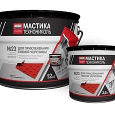 Мастика для гибкой черепицы Фиксер ТЕХНОНИКОЛЬ №23 (12кг)